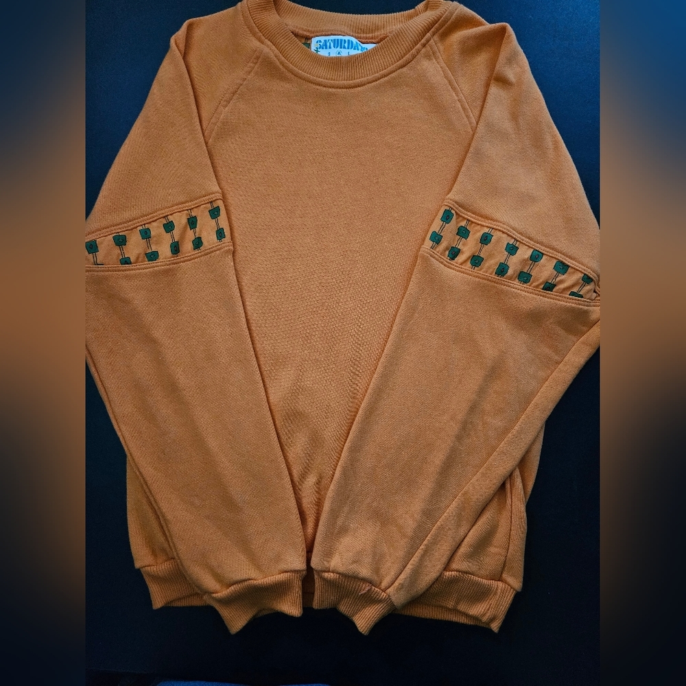 Vintage - "Saturdays" Orange Sweatshirt - NWOT - Size M